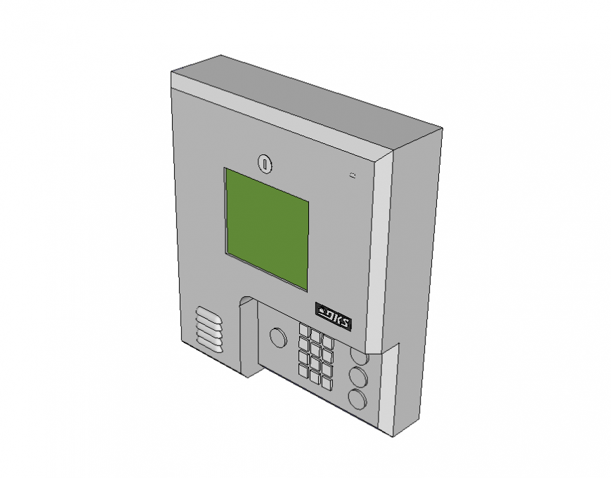 Access control system detail elevation 3d model Sketch-up file