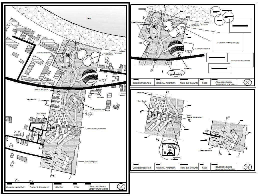 Research Centre & shopping centre lay-out 