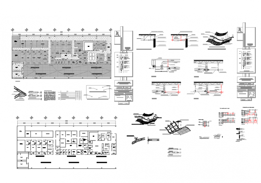 Acoustic ceiling panels for offices and hospital waiting room dwg file
