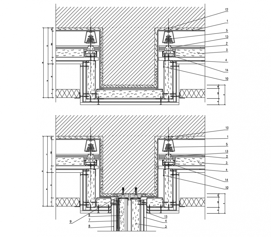 Acoustic treatment bean design view dwg file
