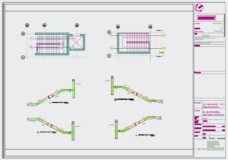 Reinforcement detail of stair section