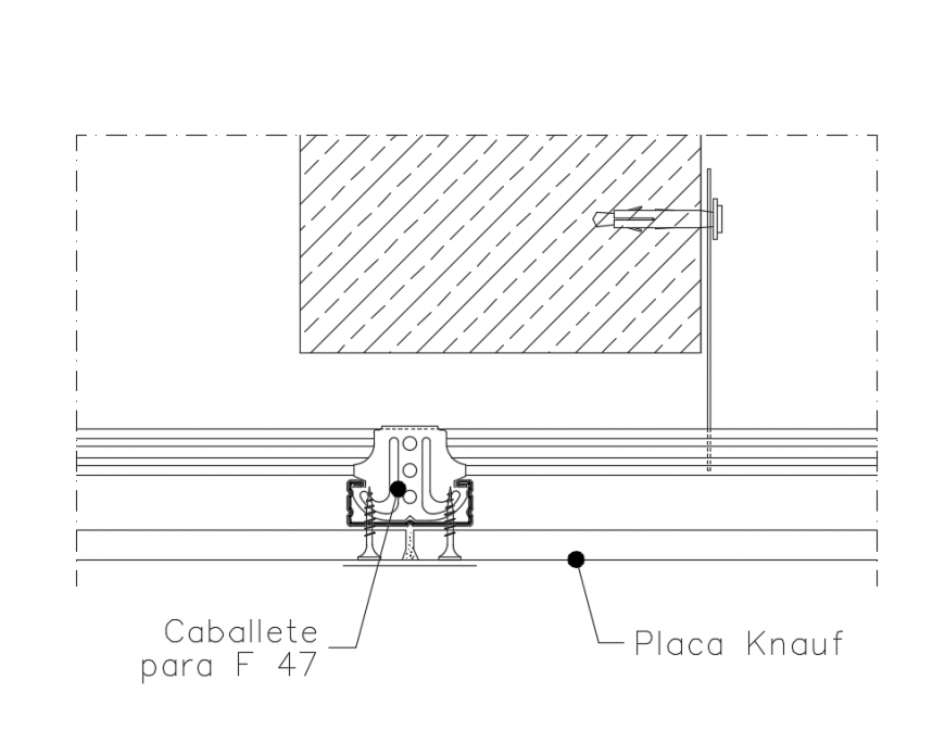 Adjustable hanging longitudinal joint cad drawing details dwg file
