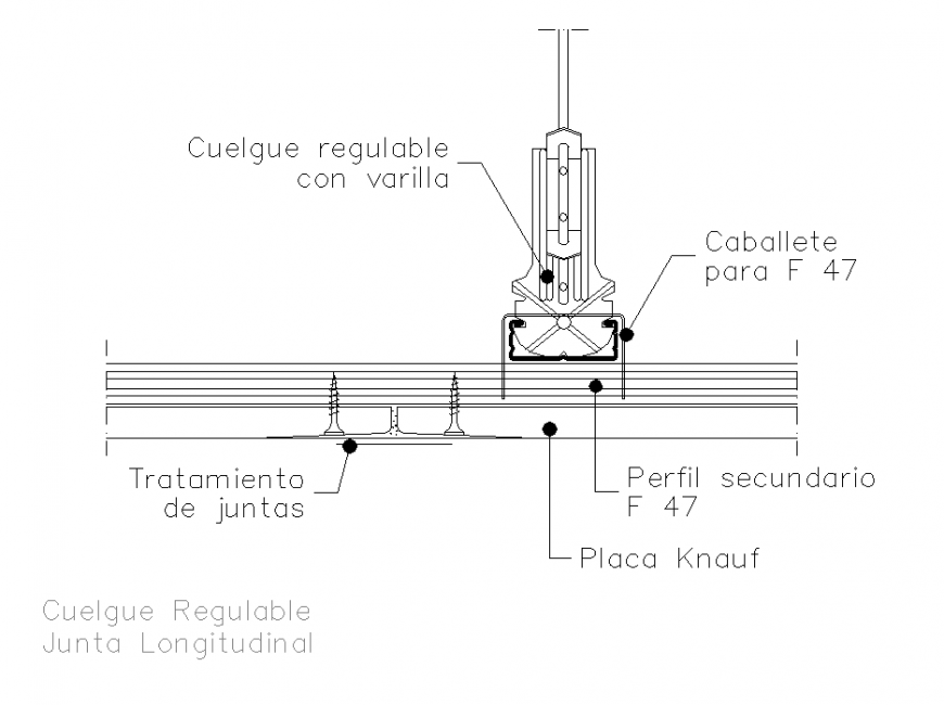 Adjustable longitudinal joint section plan layout file