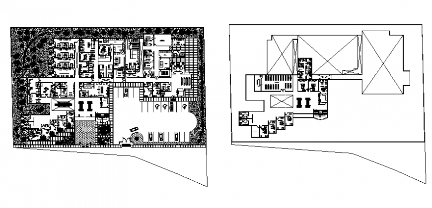 Administration building architecture layout plan cad drawing details dwg file