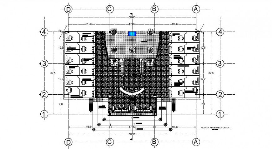 Administration office layout plan of industrial plant cad drawing details dwg file
