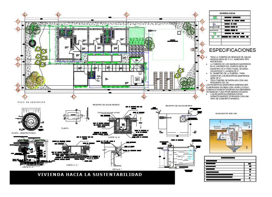 Adobe One Family House Layout Plan with Structural Details DWG