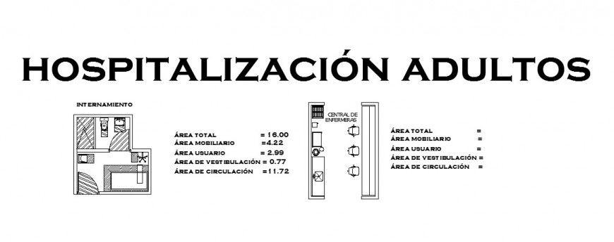 Adult hospital detail drawing in dwg AutoCAD file.