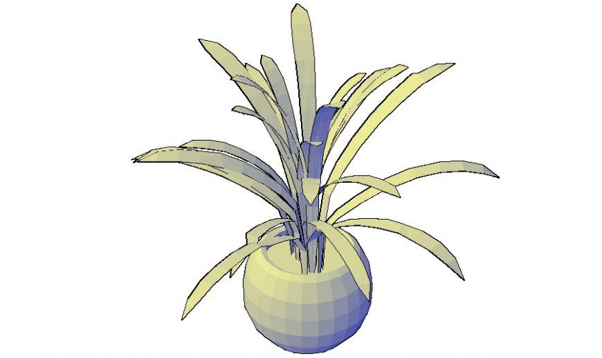 Aelo-vera plant detail 3d model landscaping unit AutoCAD file