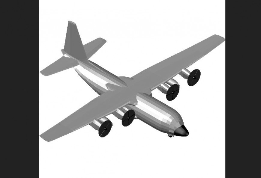 Air-plane plan with detail dwg file.