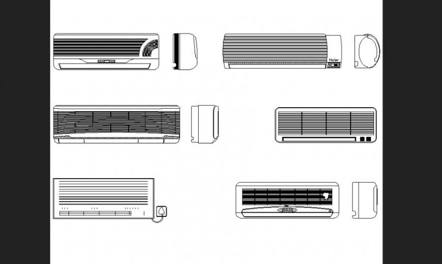 Air condition plan detail dwg file.