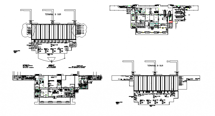 Air conditioning plan and section detail dwg file