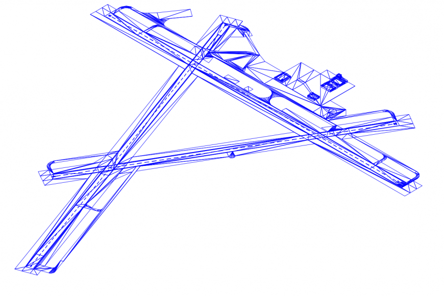 Air field area layout in AutoCAD file