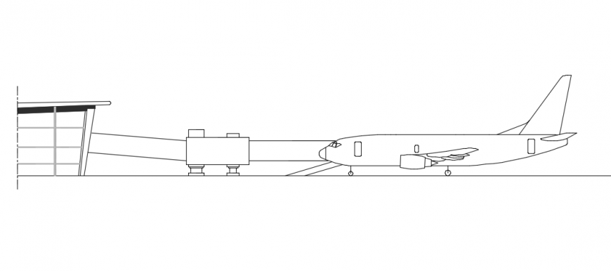 Airplane road plan and 2d model detail of plane in 2d format