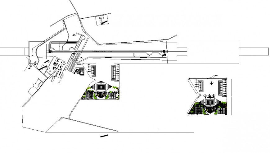 Airport building detail CAD structural block layout file in dwg format