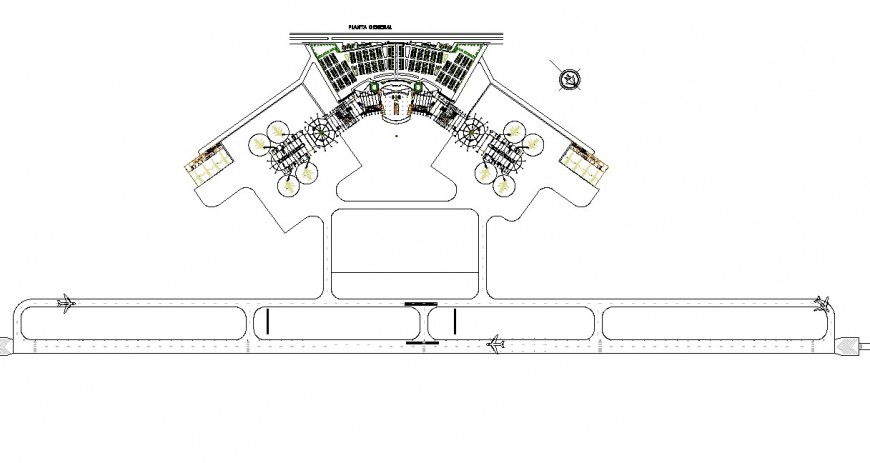 Airport building plan detail CAD structural block layout file in autocad file