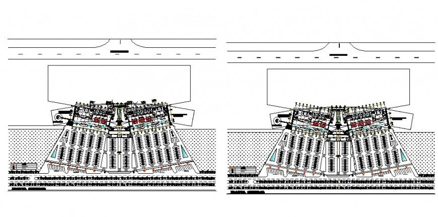 Airport drawings detail 2d view work plan autocad software