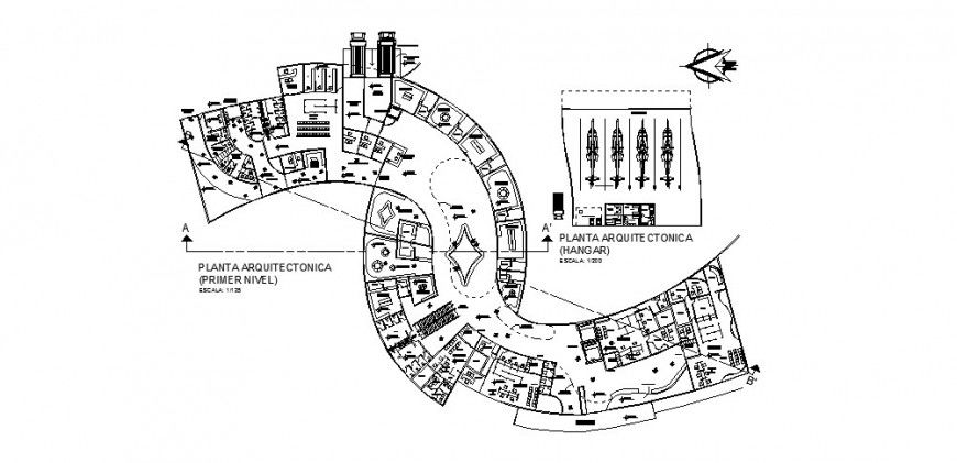 Airport layout plan for Quetzaltenango helicopter in dwg AutoCAD file.