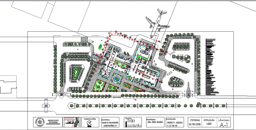 Airport of San Tome architecture layout plan cad drawing details dwg file