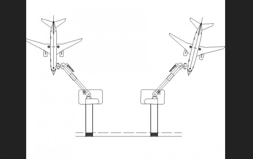 Airport plan with detailing dwg file.