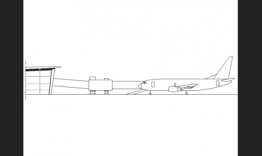 Airport profile plan detail dwg file.