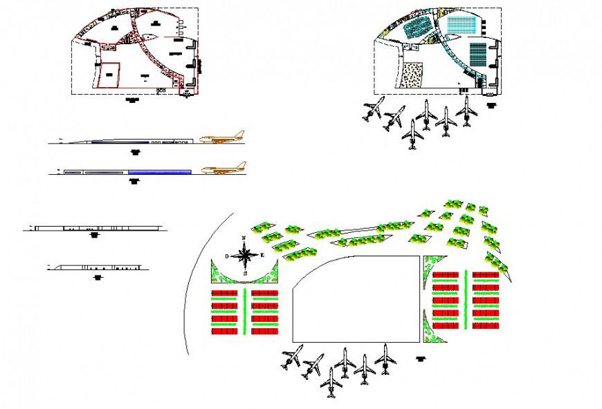 Airport runway and landing site detail.