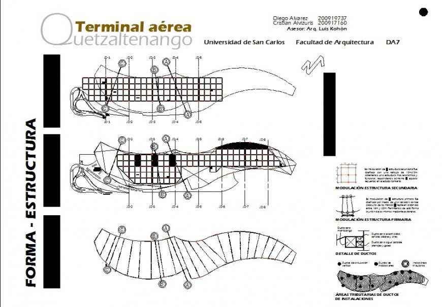 Airport top view construction layout details model