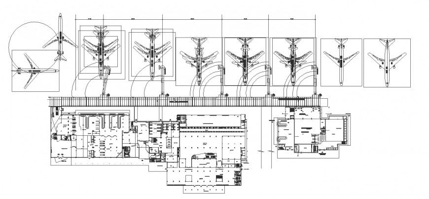 Airport working detail plan in dwg file.