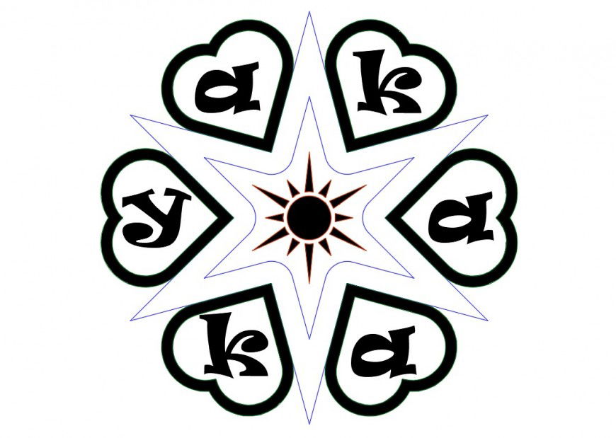 Akyaka logo symbol elevation cad drawing details dwg file