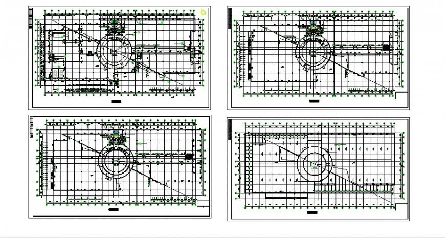 All floors framing plan structure drawing details of luxuries hotel building dwg file