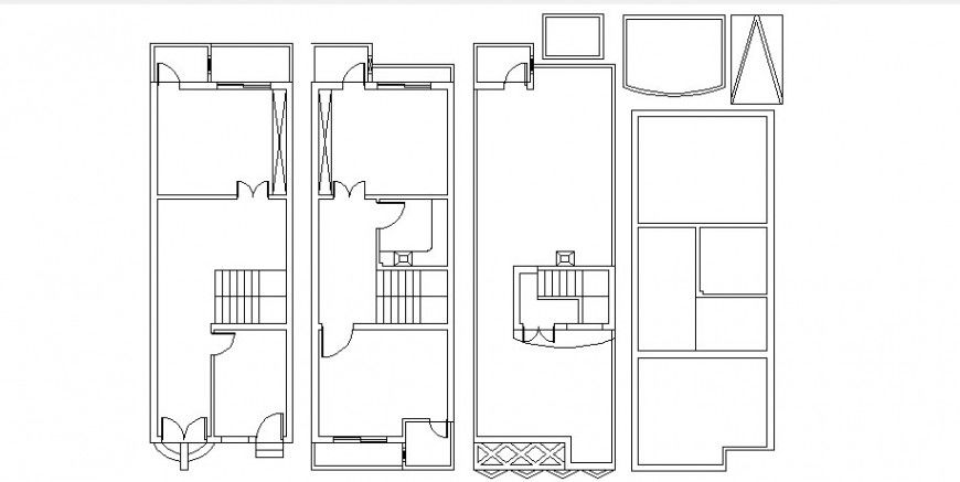 All floors of house general cover plan cad drawing details dwg file
