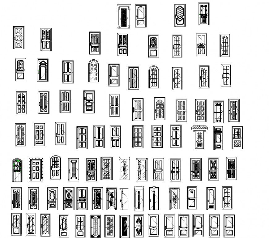 Aluminum door CAD blocks autocad file