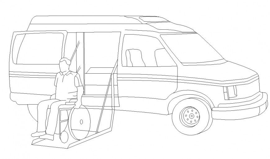 Ambulance Vehicle detail CAD block detail layout file in autocad format