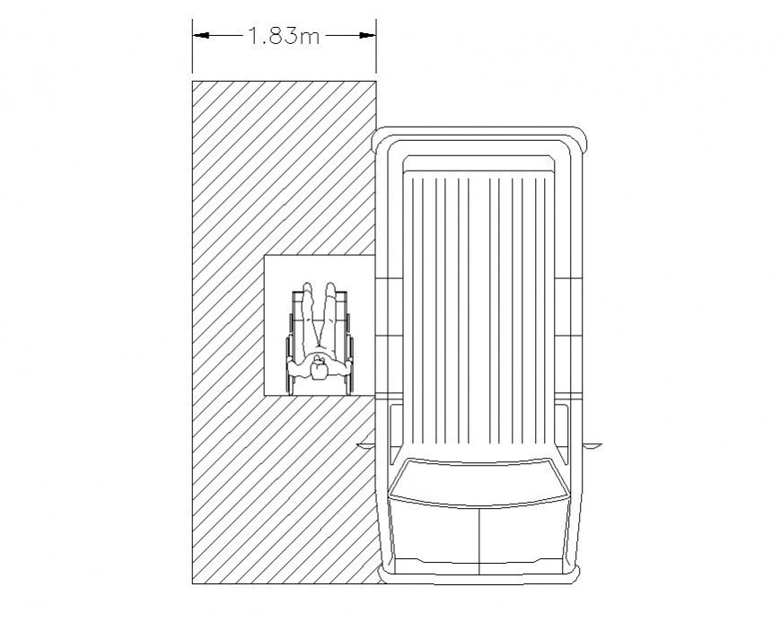 Ambulance vehicle detail CAD block layout autocad file