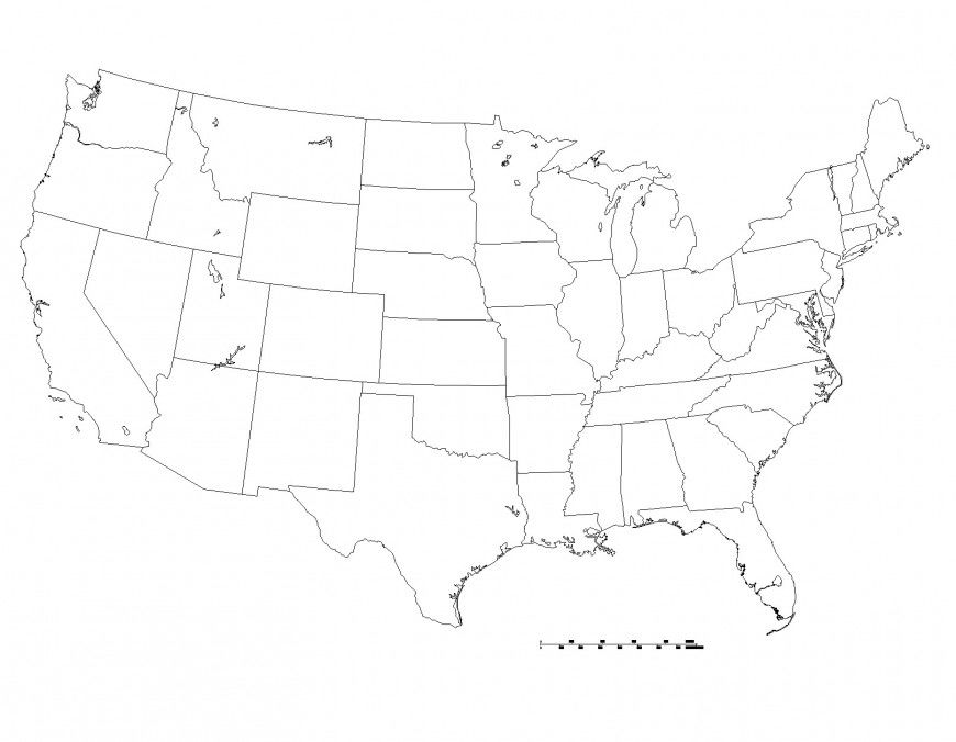 America united states map plan layout file