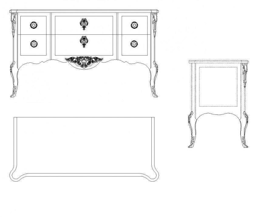 American long cabinet CAD blocks dwg file
