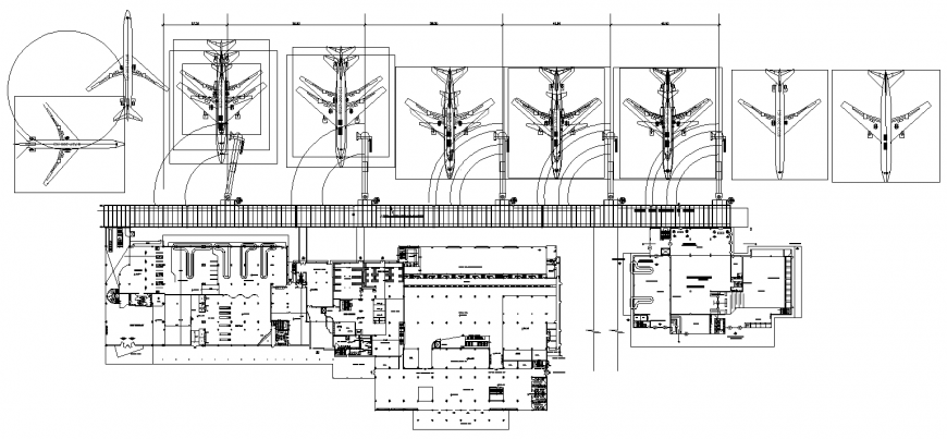 An airport plan detailing dwg file.