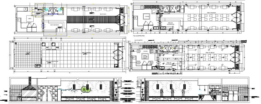 An office plan with detailing dwg file.