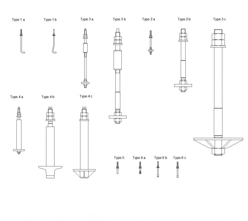 Anchor dynamic block plan dwg file