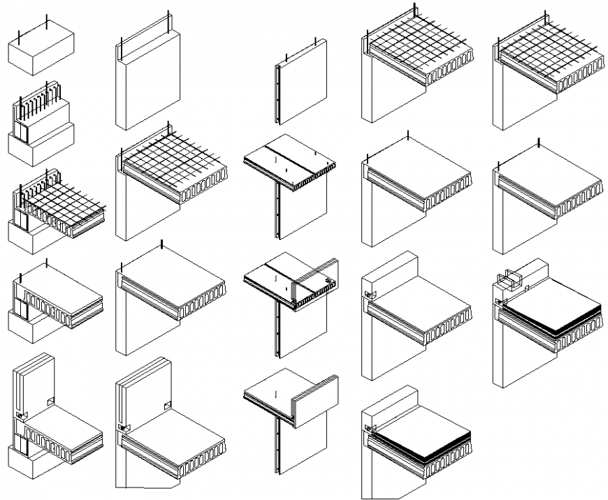 Anchoring inconcrete plan with a  detailing dwg file.