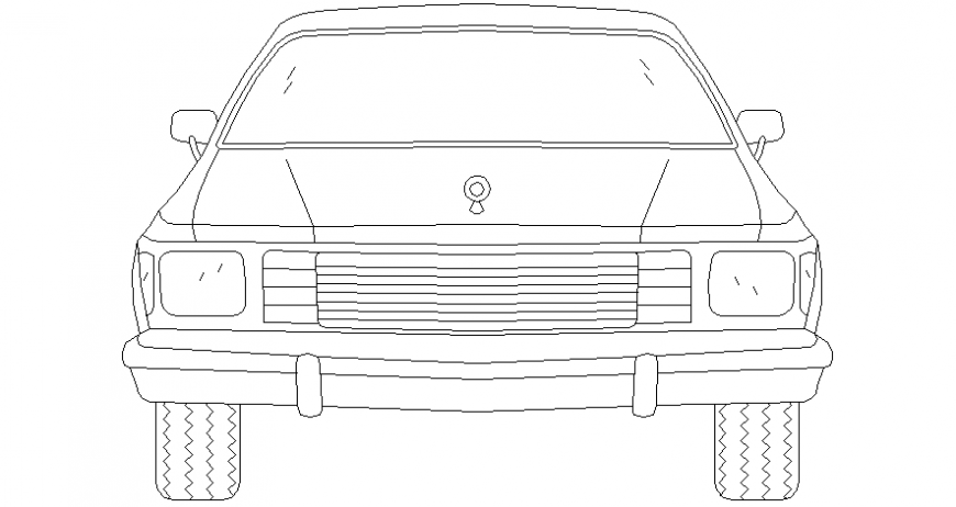 Ancient type model detail of car