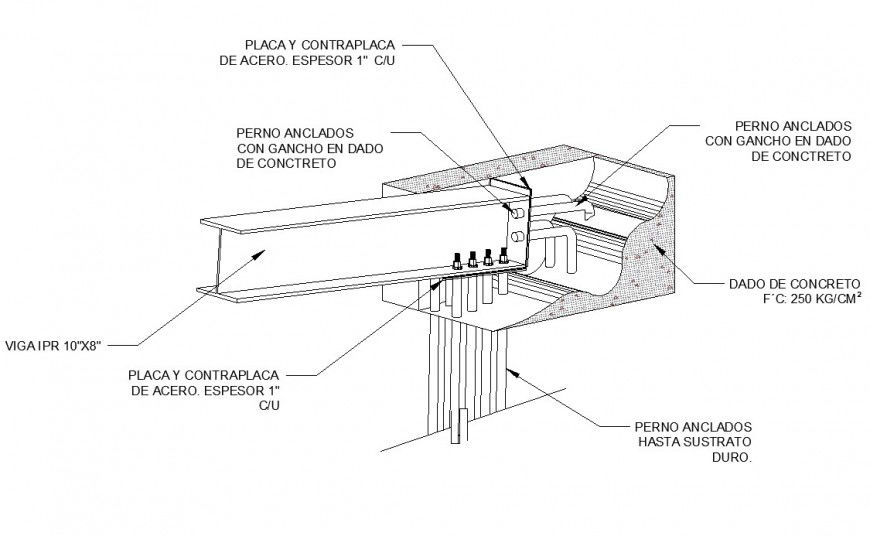 Angle connection detail CAD structural block 2d view autocad file