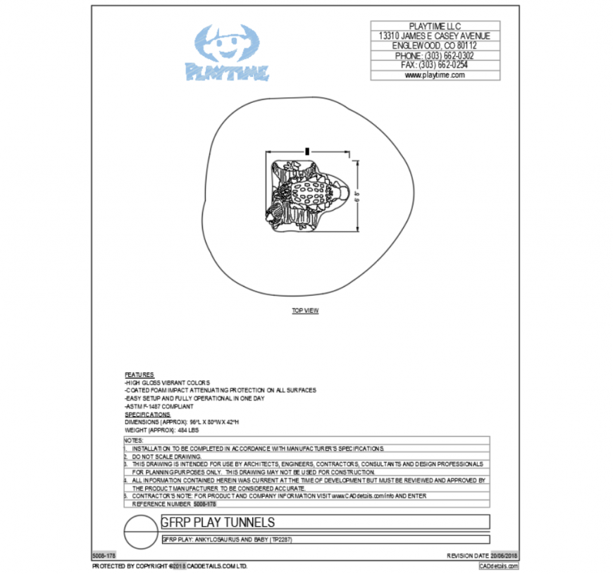 Ankylosaurus and baby animal top view cad block design dwg file