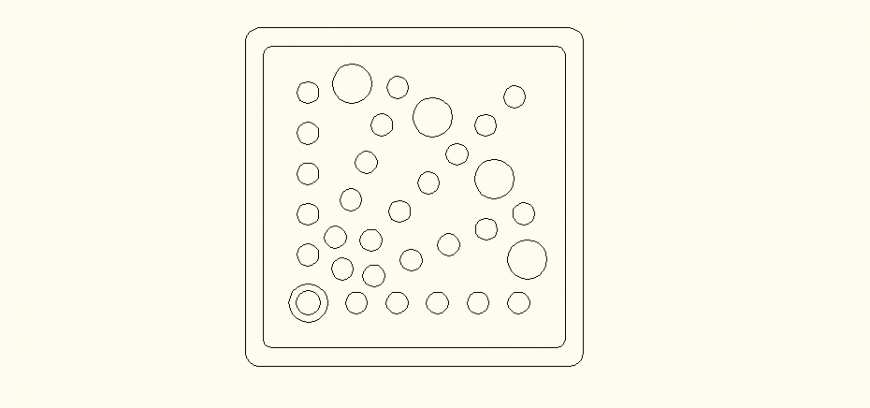 Anti chamber water drainage detail elevation autocad file