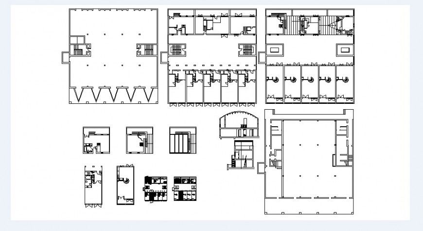 Apartment building floors framing plan structure drawing details dwg file