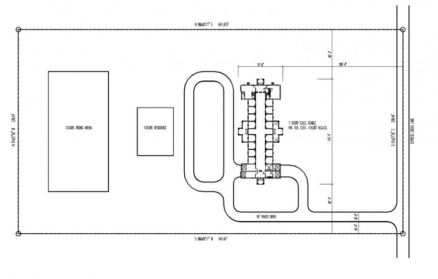 Apartment building site plan and plotting cad drawing details dwg file