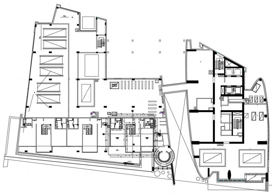 apartment club house cad file