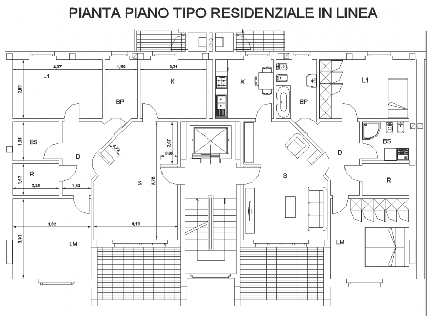 Apartment detail drawing in dwg file.