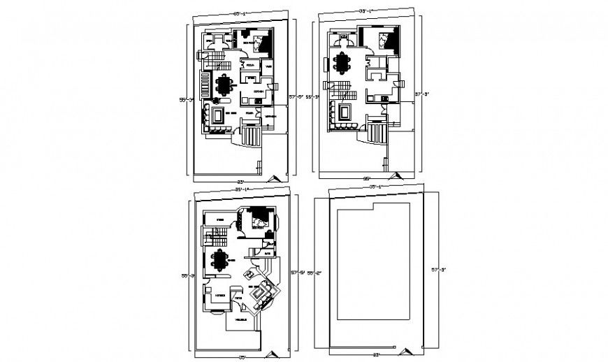 Apartment drawings detail 2d view work plan autocad software file