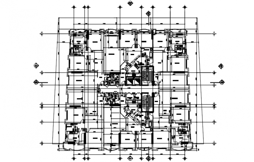 Apartment floor layout plan and framing plan structure cad drawing details dwg file