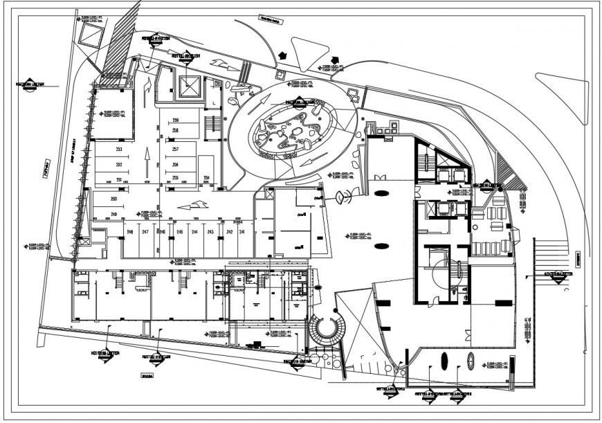 Apartment layout floor detail cad file